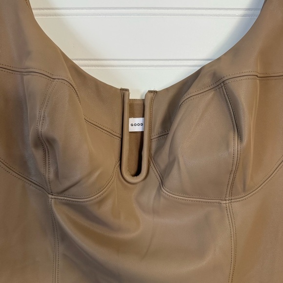 Good American New Women’s Size 5 Pecan Scuba U Neckline Corset Thong Bodysuit - Picture 5 of 11